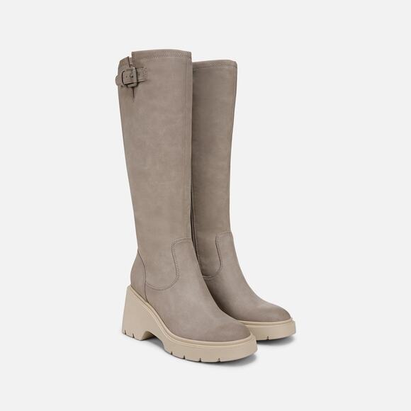 Naturalizer Soul Women's 8.5M Dove Grey Cache Knee High Boot Faux Leather LM1-45 - Picture 1 of 7